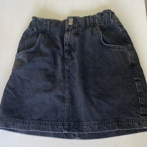 Top shop black denim skirt